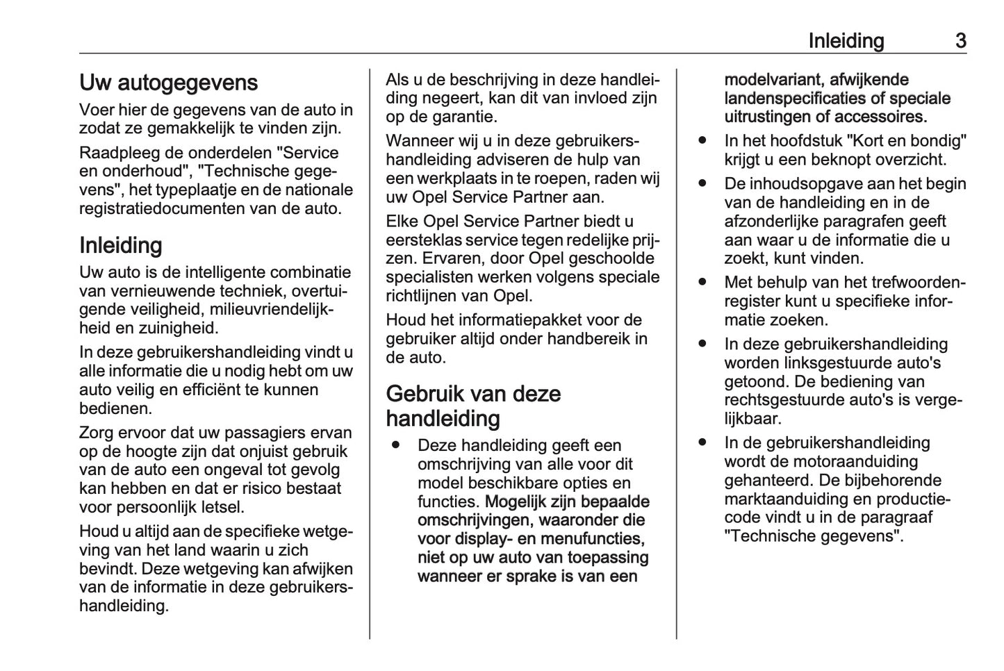 2021 Opel Combo Owner's Manual | Dutch