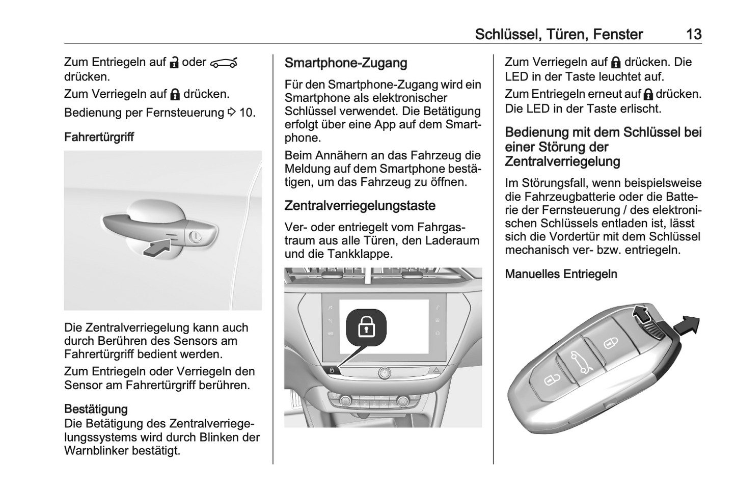 2020-2021 Opel Corsa/Corsa-e Owner's Manual | German