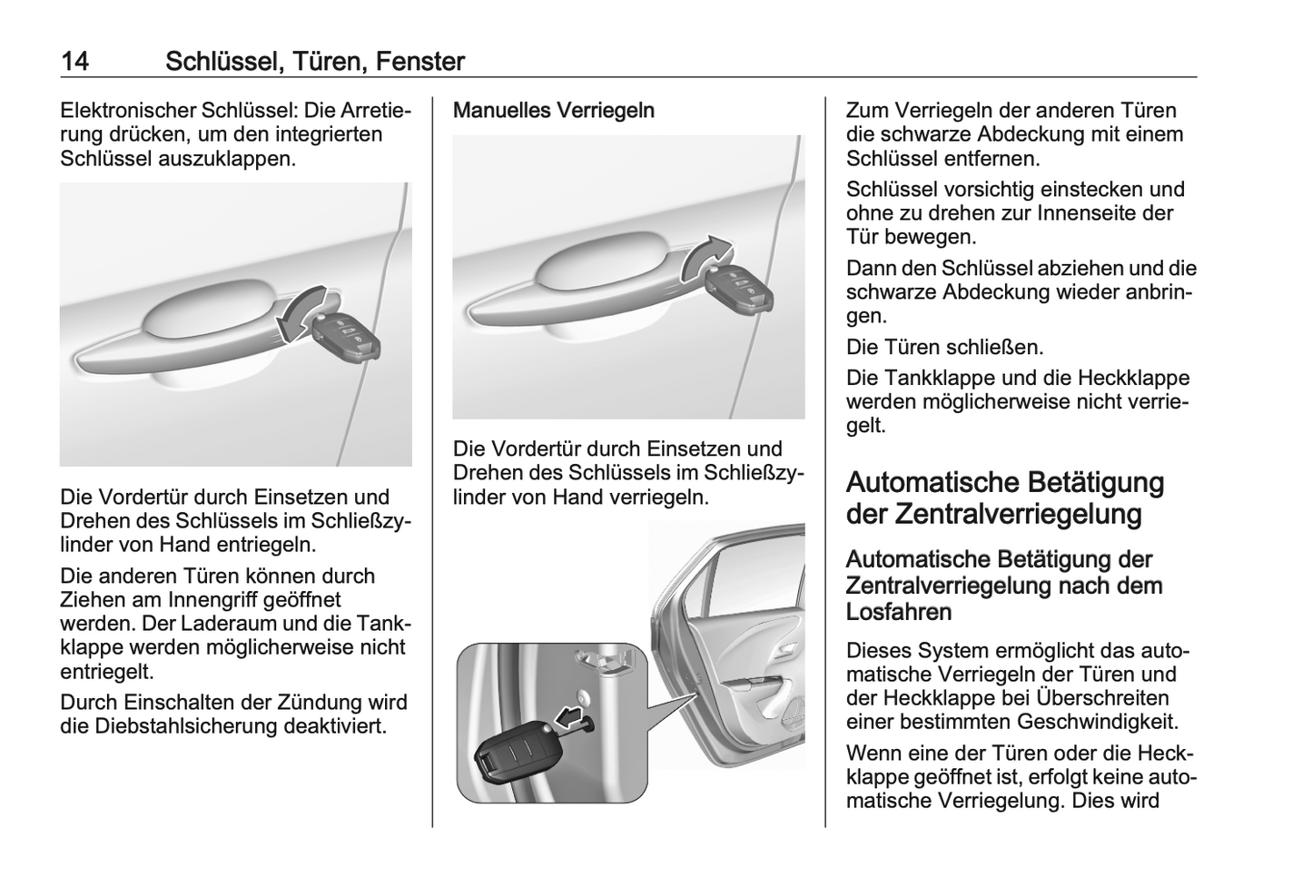 2020-2021 Opel Corsa/Corsa-e Owner's Manual | German