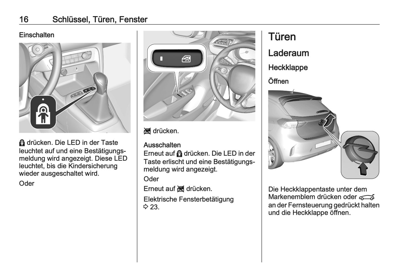 2020-2021 Opel Corsa/Corsa-e Owner's Manual | German