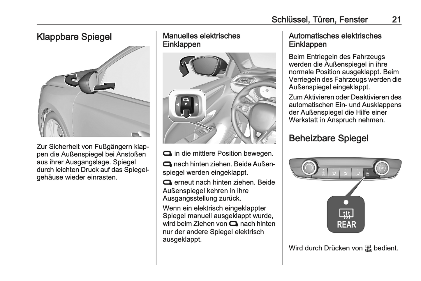 2020-2021 Opel Corsa/Corsa-e Owner's Manual | German