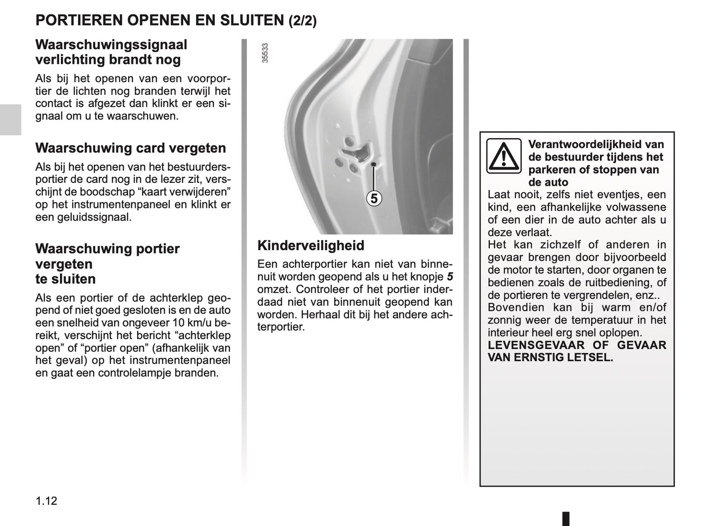 2015-2016 Renault Clio Owner's Manual | Dutch