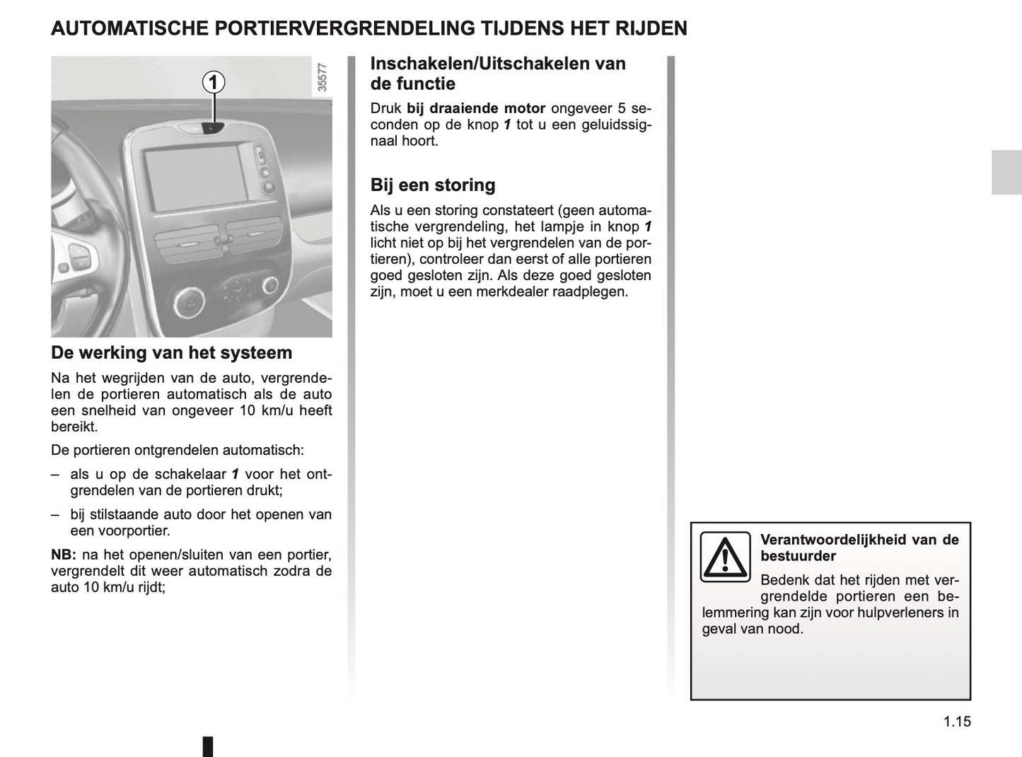 2015-2016 Renault Clio Owner's Manual | Dutch