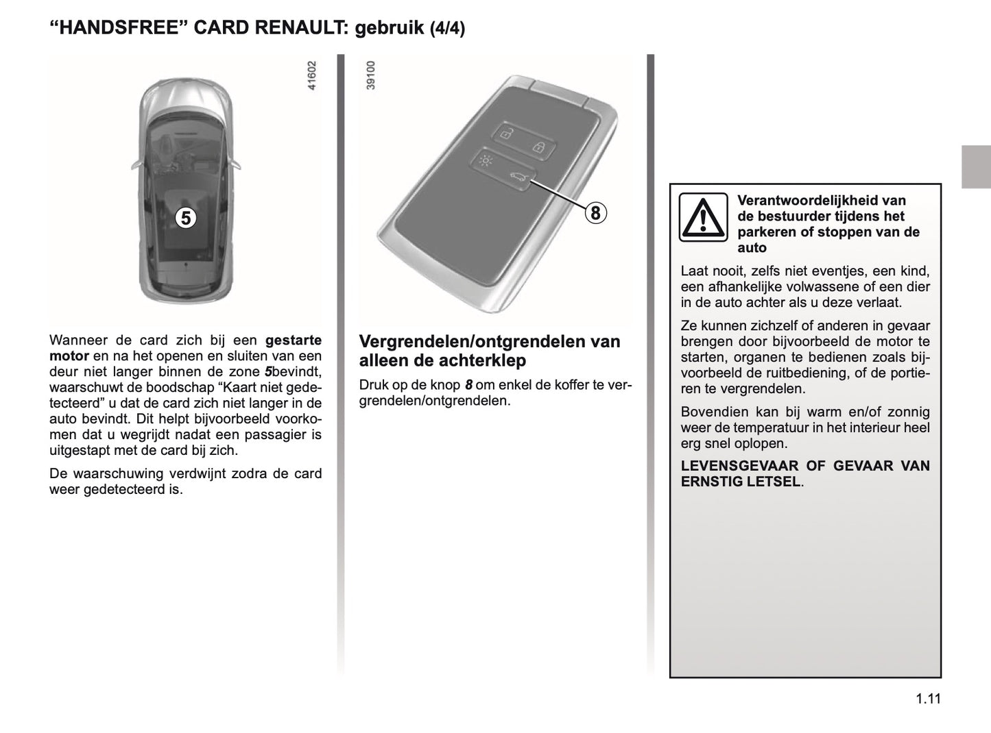2018-2019 Renault Scenic/Grand Scenic Owner's Manual | Dutch