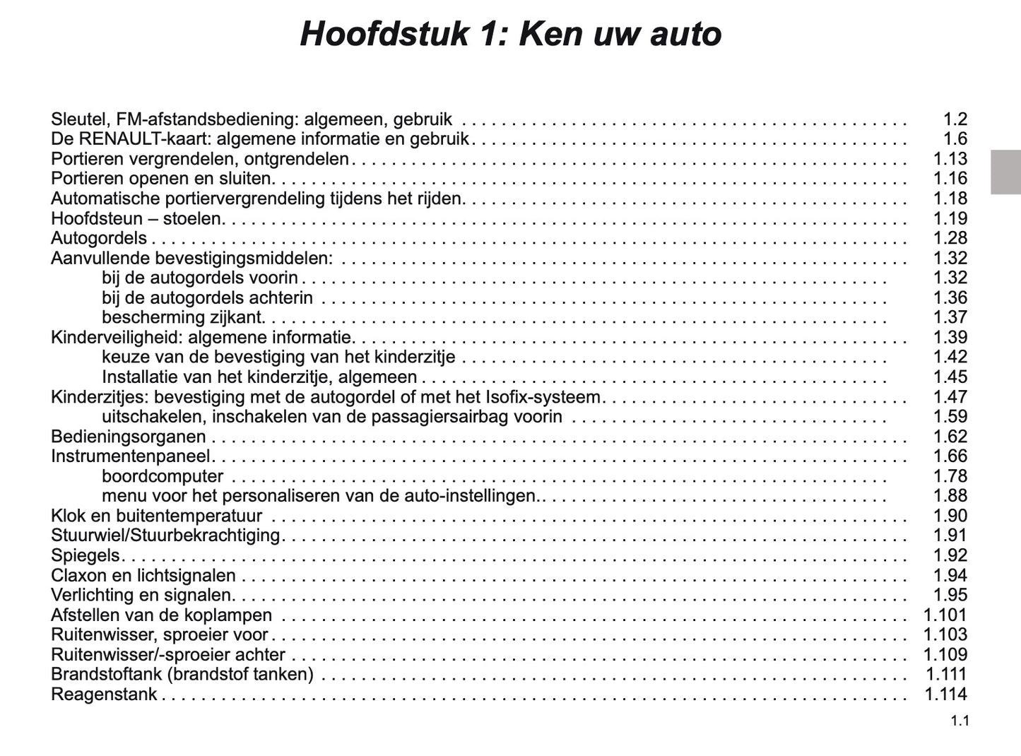2018-2019 Renault Scenic/Grand Scenic Owner's Manual | Dutch