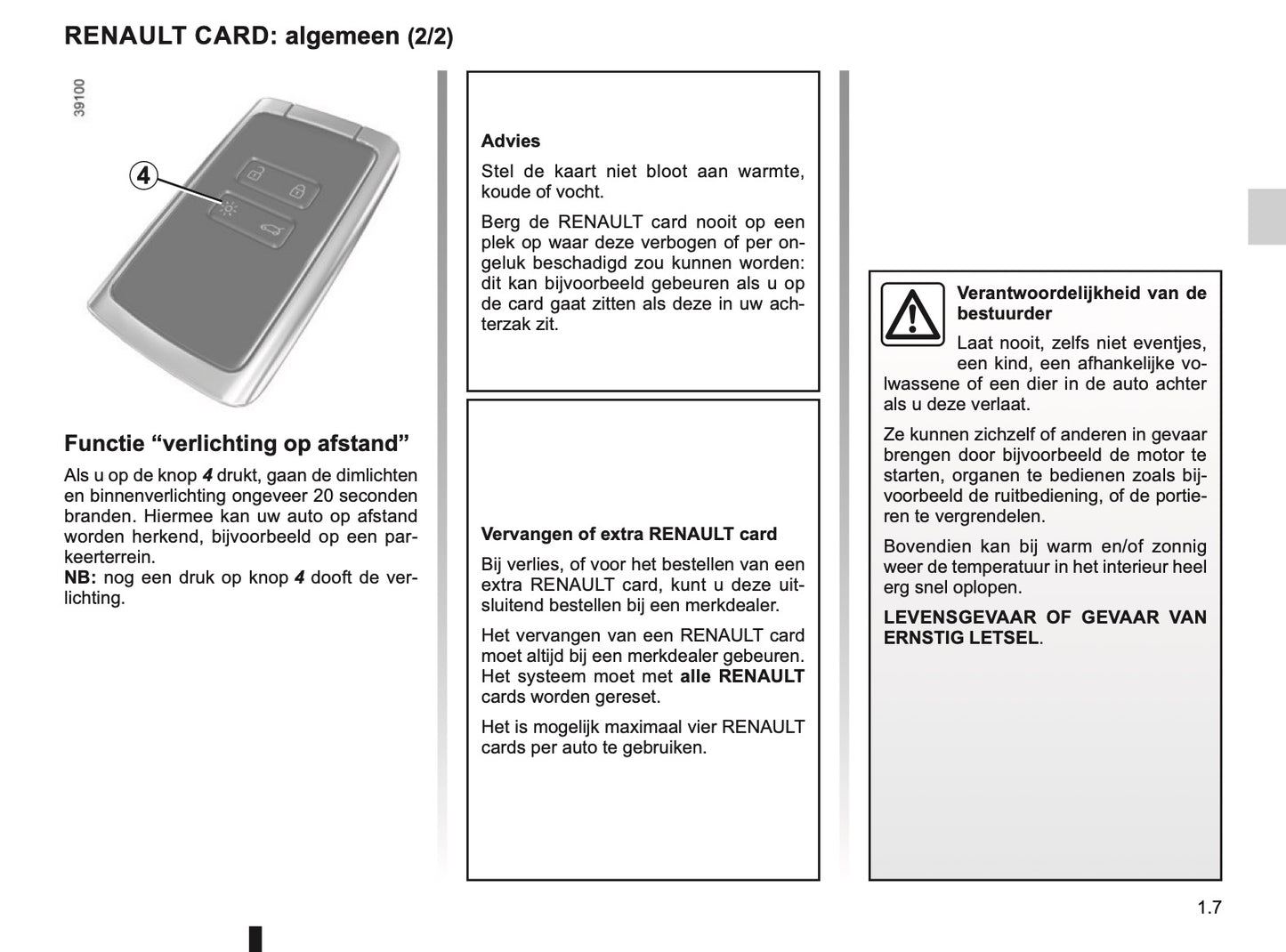 2019-2020 Renault Scenic/Grand Scenic Owner's Manual | Dutch