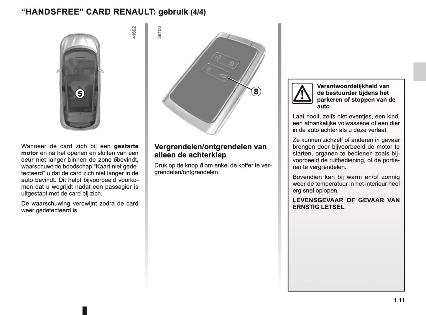 2019-2020 Renault Scenic/Grand Scenic Owner's Manual | Dutch