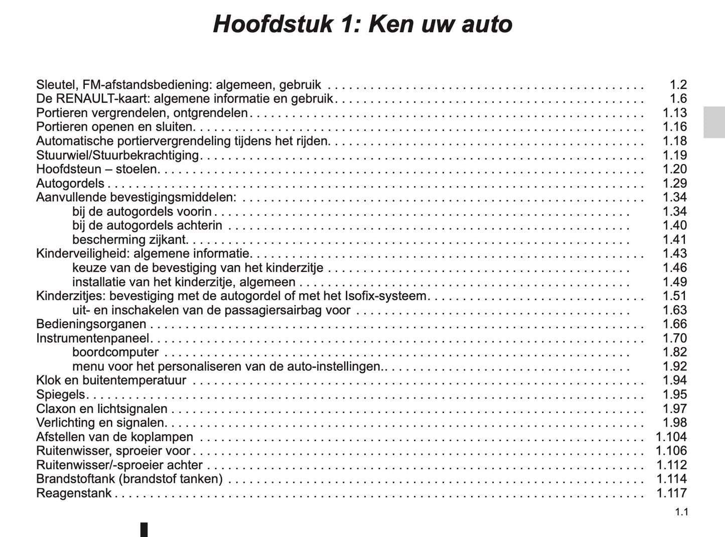 2019-2020 Renault Scenic/Grand Scenic Owner's Manual | Dutch