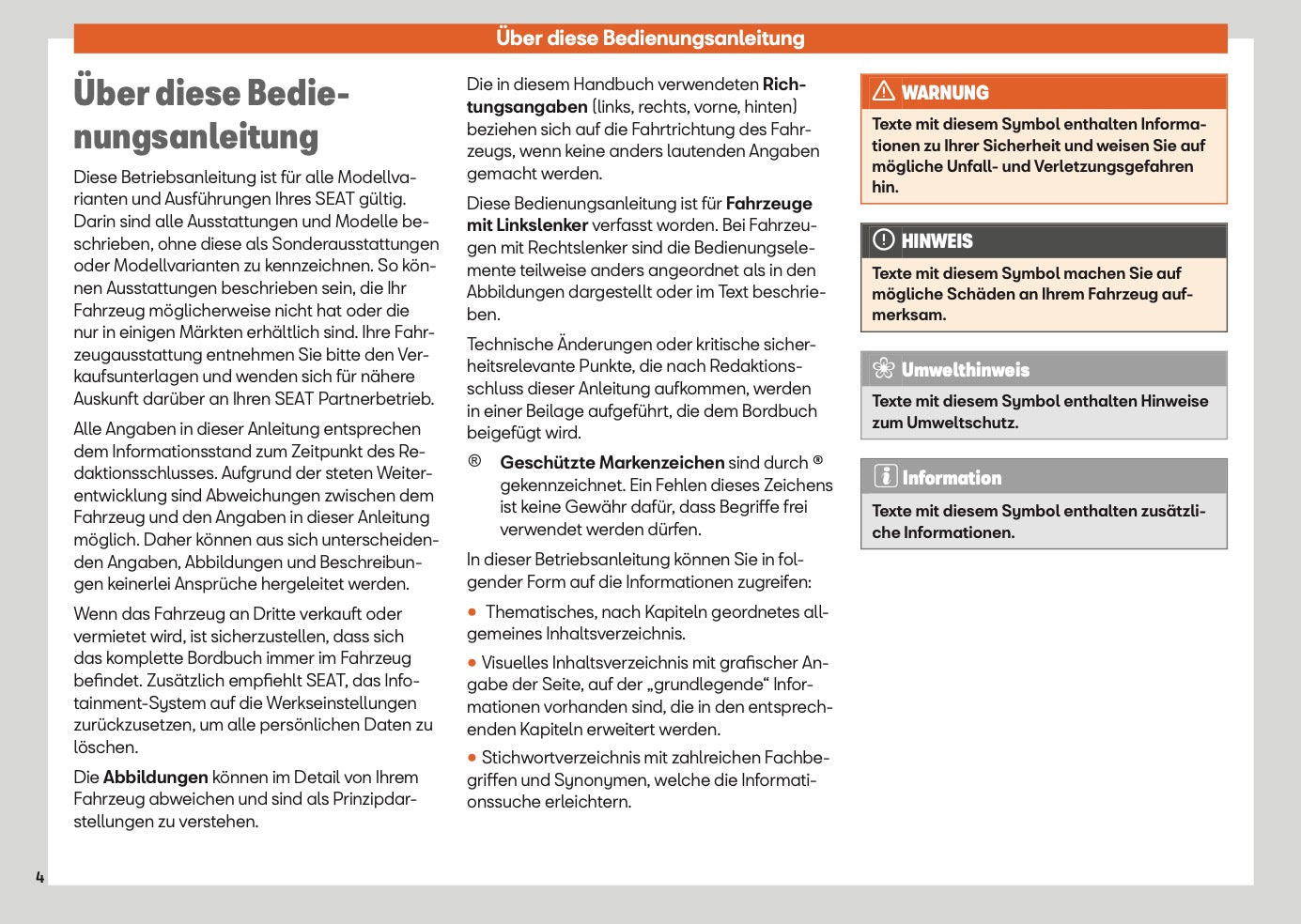 2025 Seat Ibiza Owner's Manual | German