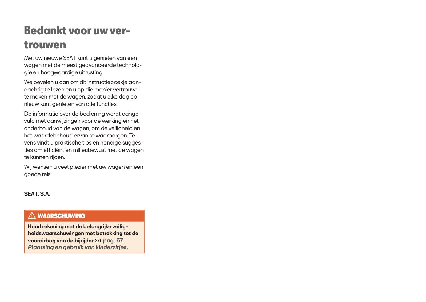 2025 Seat Leon/Leon Sportstourer Owner's Manual | Dutch