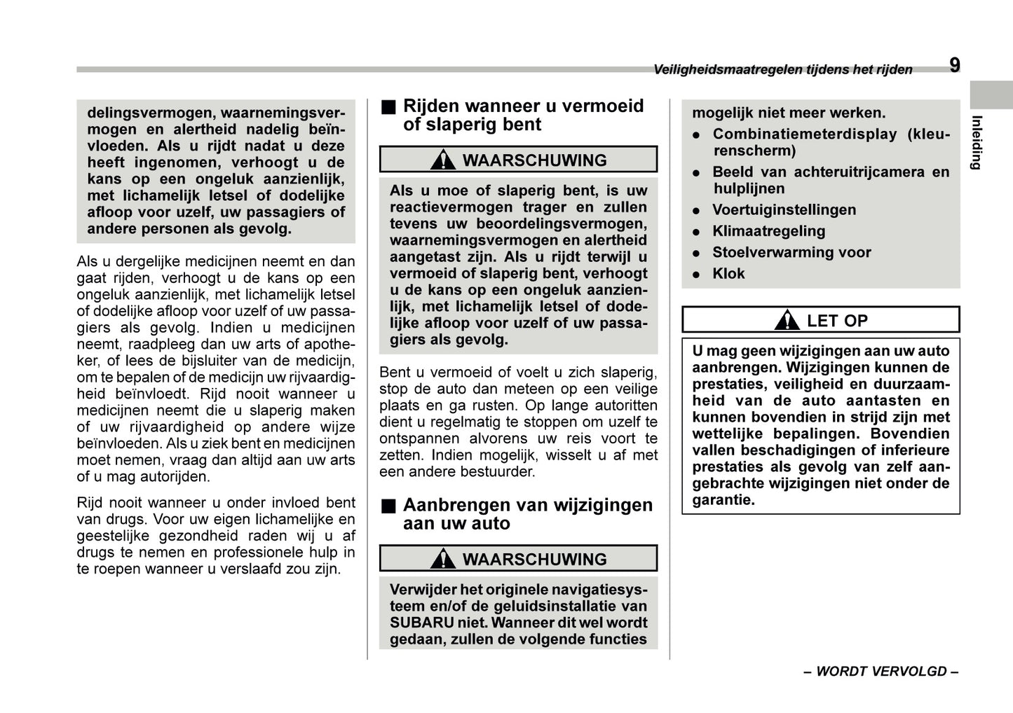 2022 Subaru Outback Owner's Manual | Dutch