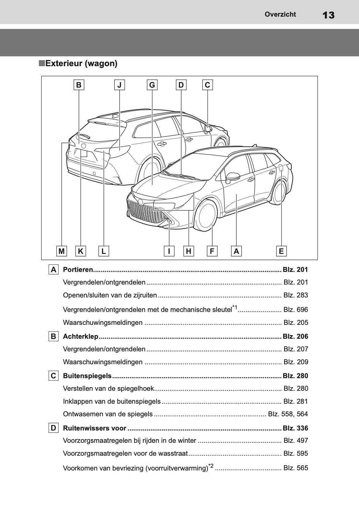 2020-2022 Toyota Corolla Hatchback/Touring Sports Owner's Manual | Dutch