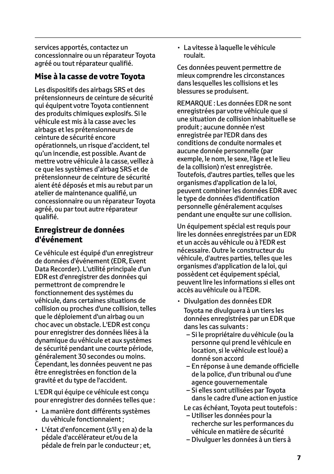 2025 Toyota Yaris Cross Hybrid Manuel du propriétaire | Français