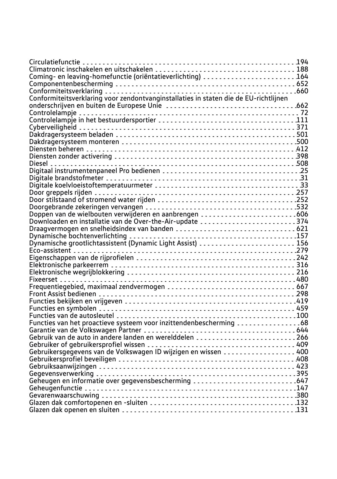 2024-2025 Volkswagen Passat Variant Owner's Manual | Dutch