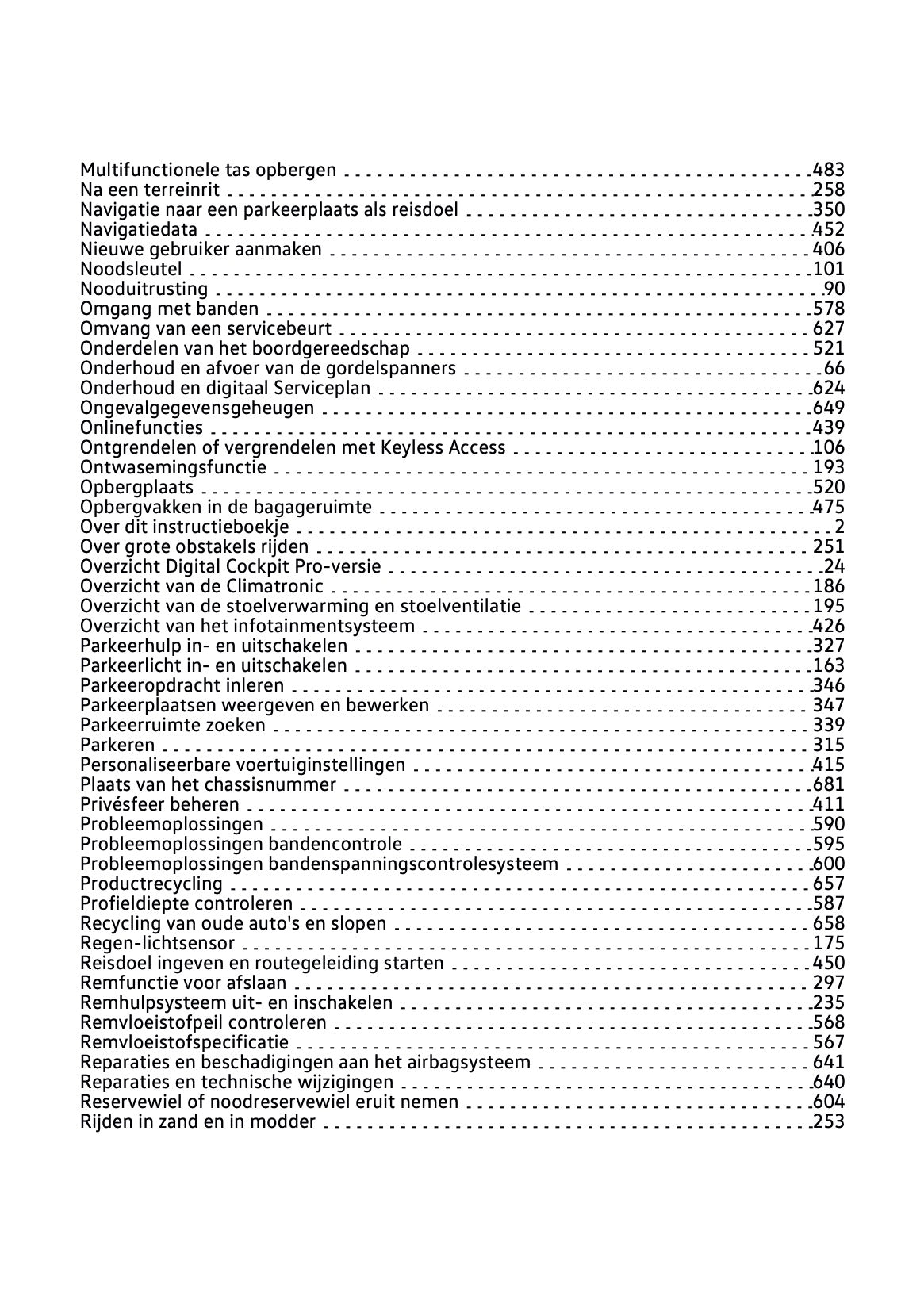 2024-2025 Volkswagen Passat Variant Owner's Manual | Dutch