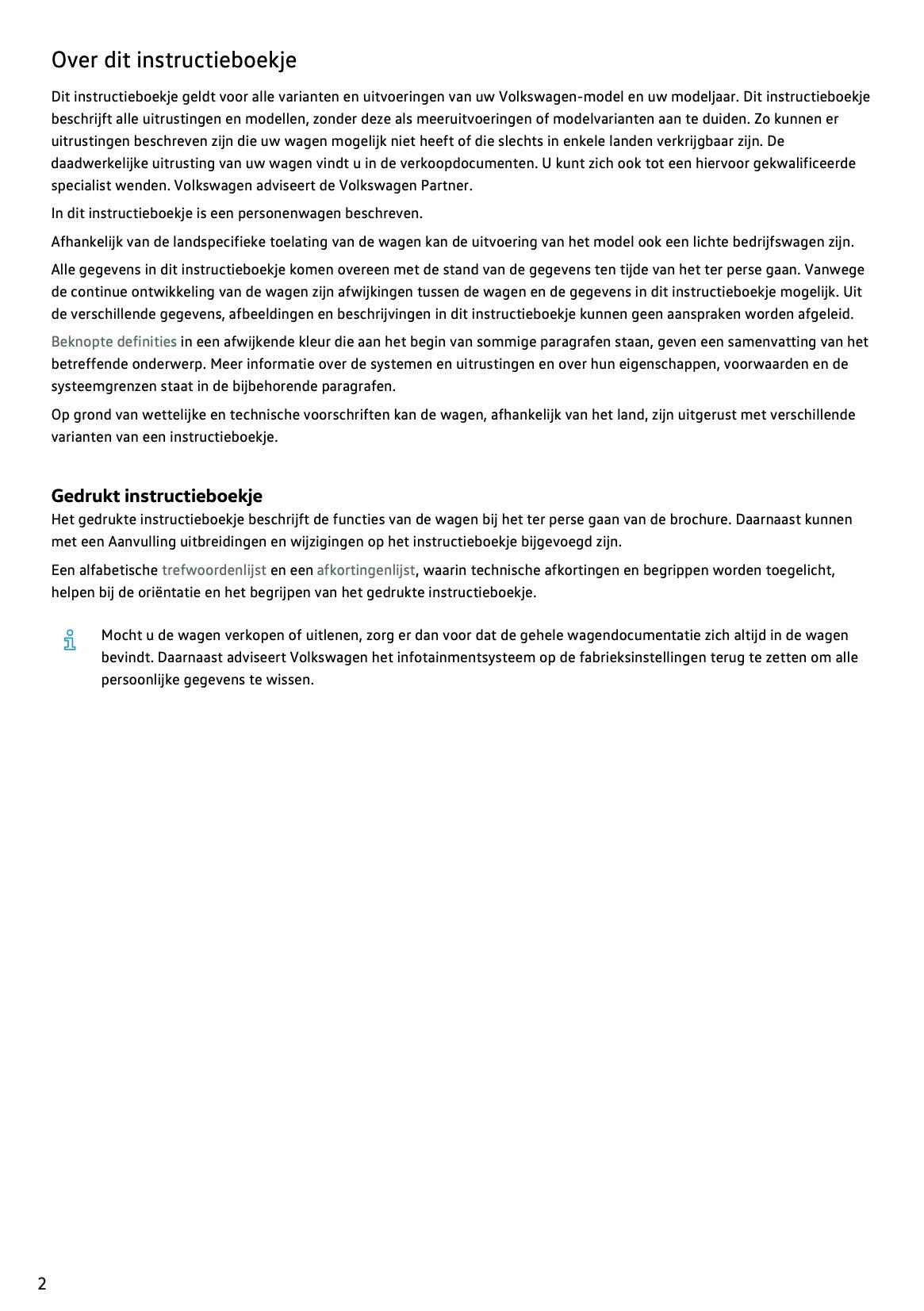 2021-2022 Volkswagen T-Cross Owner's Manual | Dutch