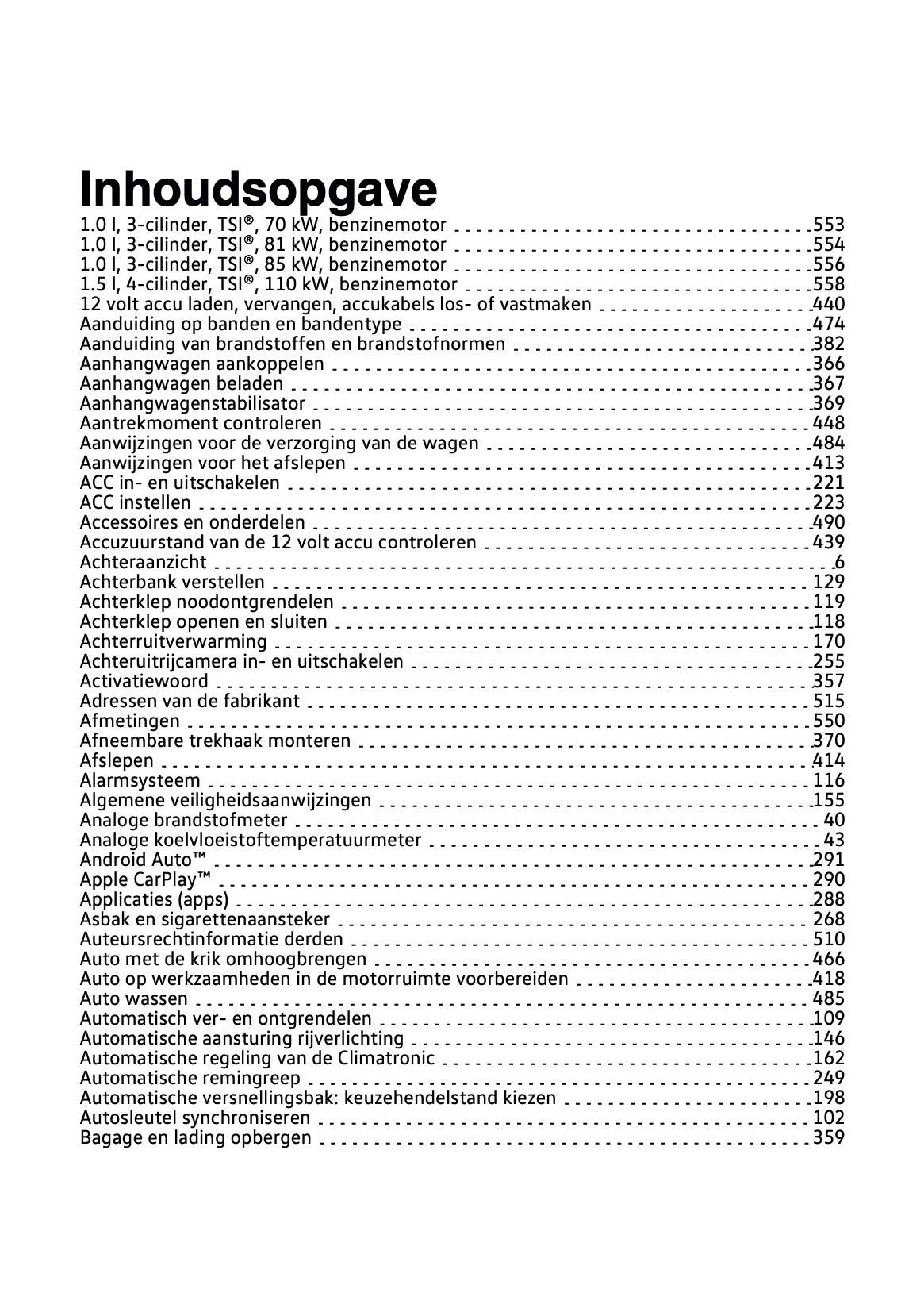 2021-2022 Volkswagen T-Cross Owner's Manual | Dutch