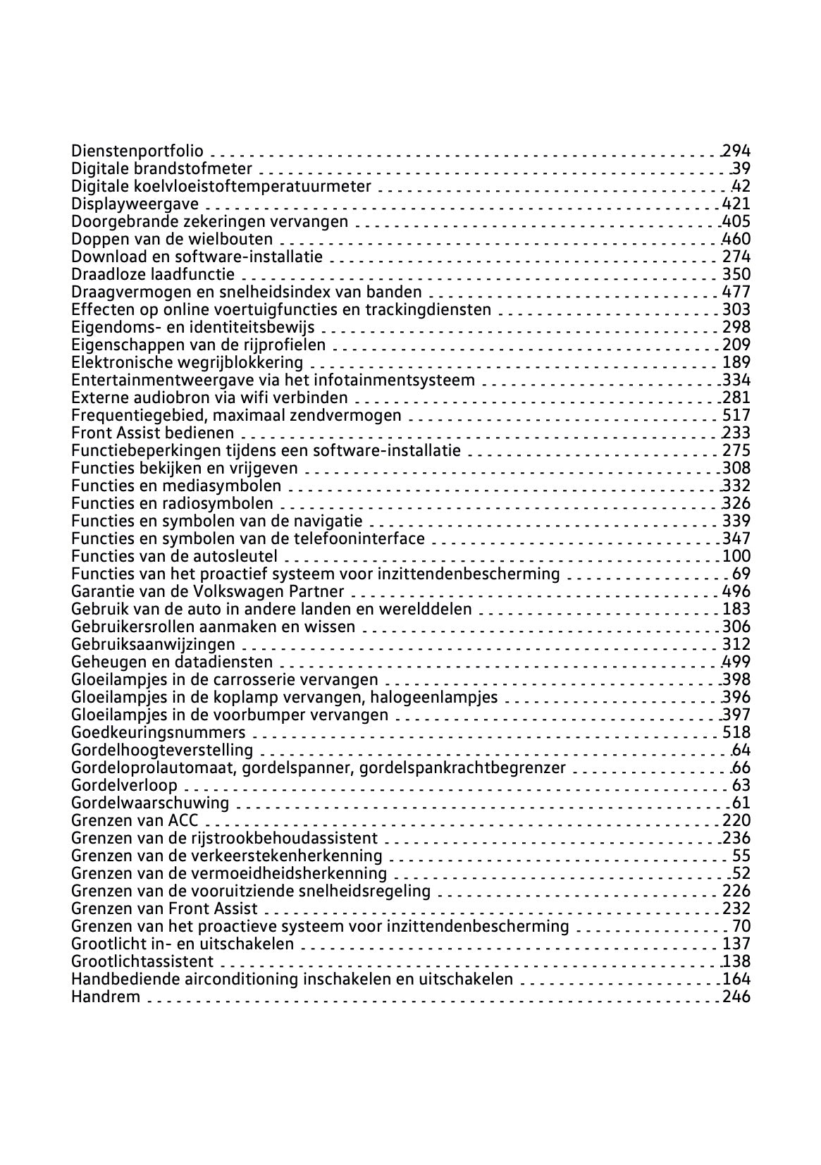 2021-2022 Volkswagen T-Cross Owner's Manual | Dutch