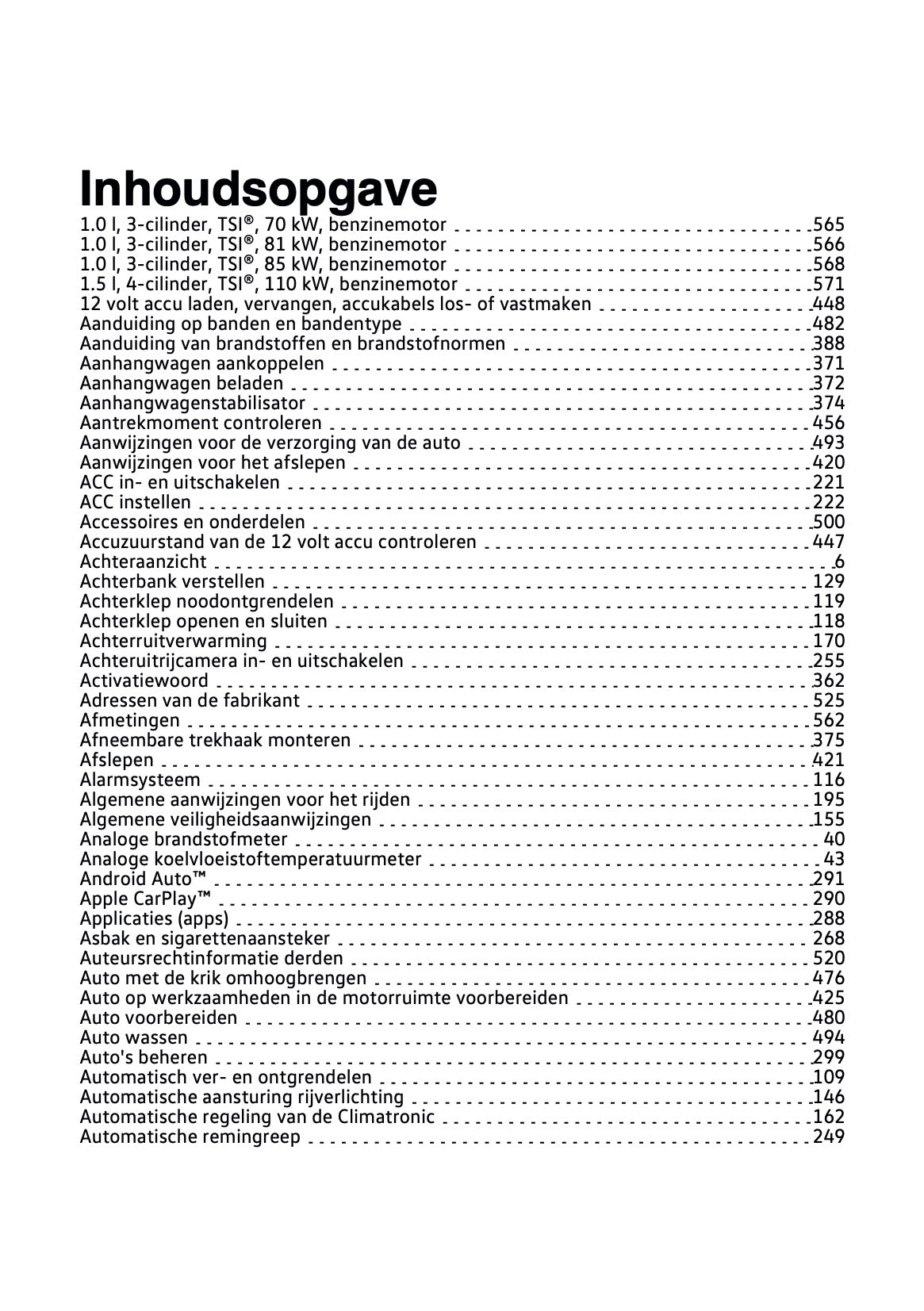 2022-2023 Volkswagen T-Cross Owner's Manual | Dutch
