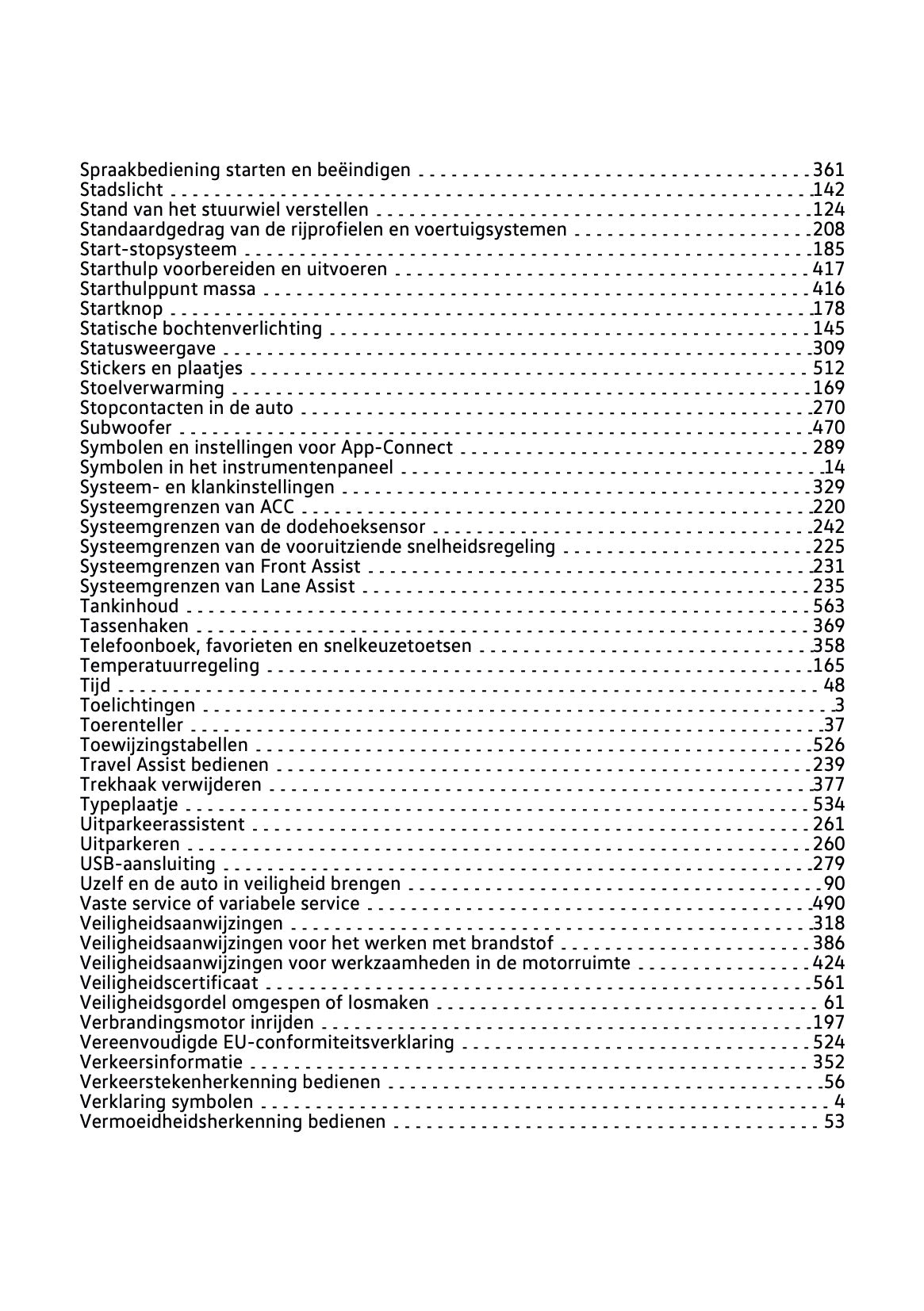 2022-2023 Volkswagen T-Cross Owner's Manual | Dutch