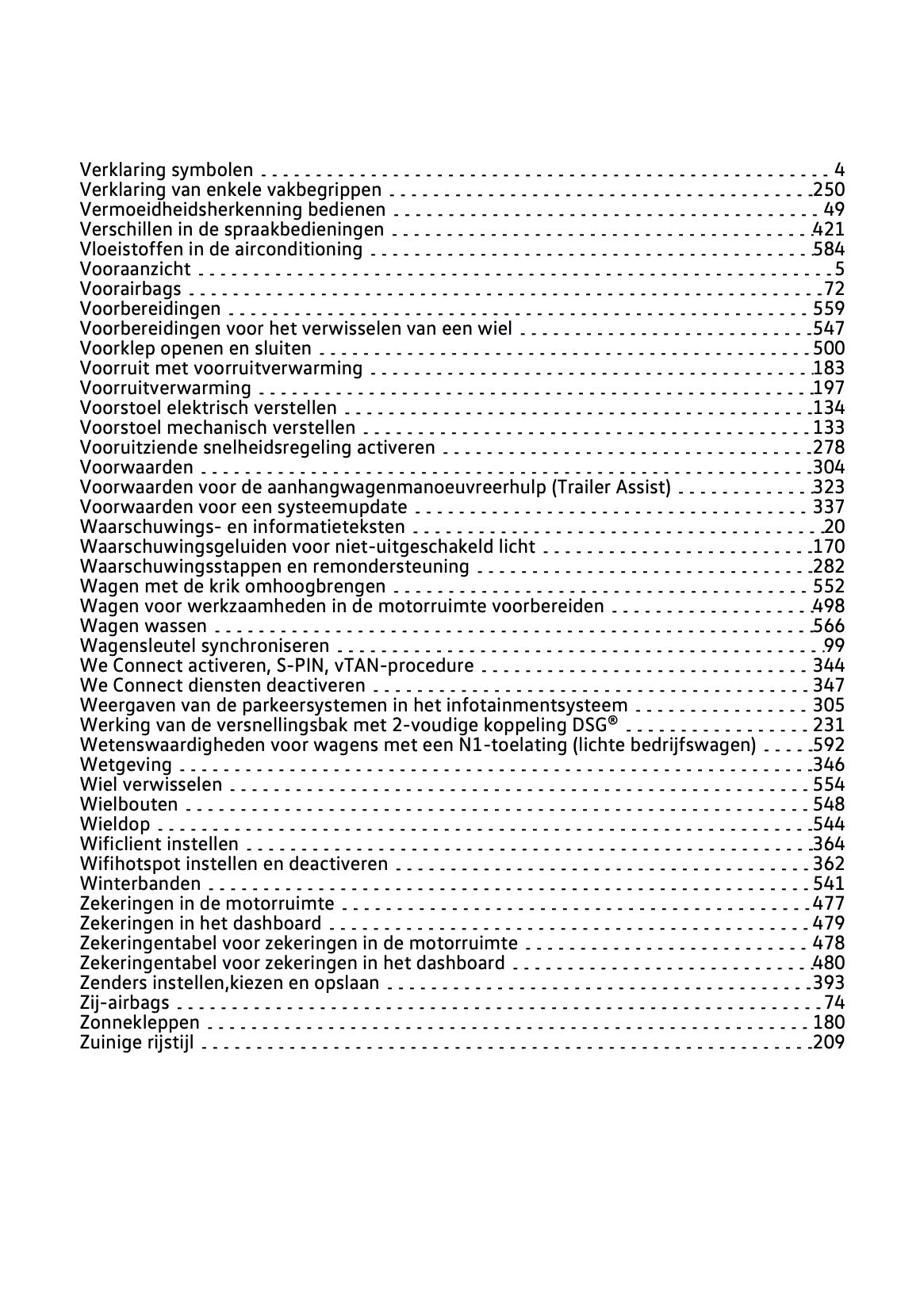 2021-2022 Volkswagen Tiguan Owner's Manual | Dutch