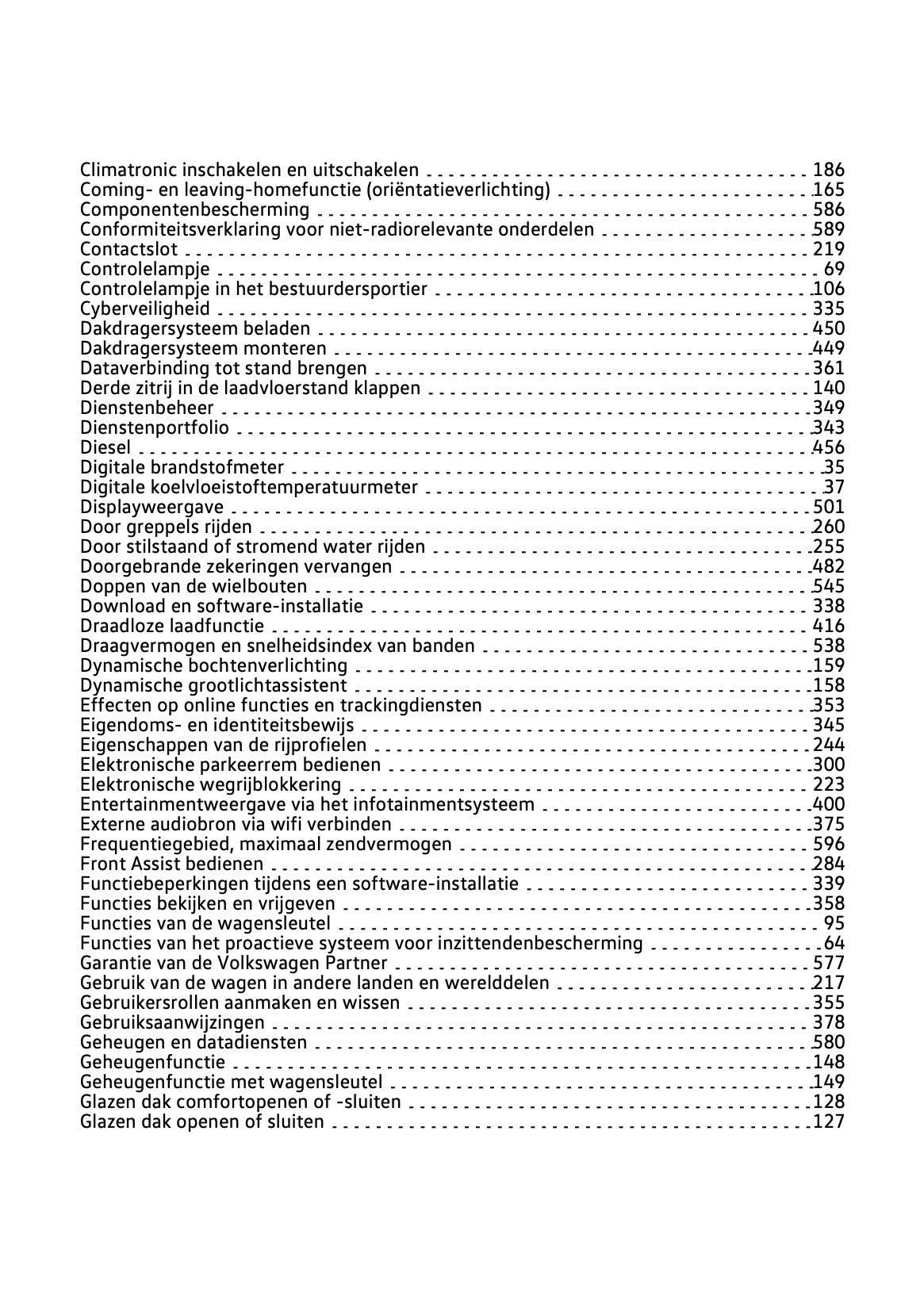 2021-2022 Volkswagen Tiguan Owner's Manual | Dutch