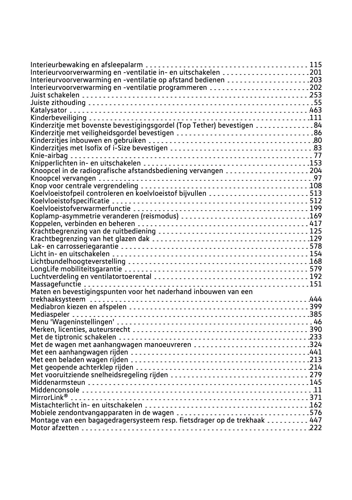 2021-2022 Volkswagen Tiguan Owner's Manual | Dutch
