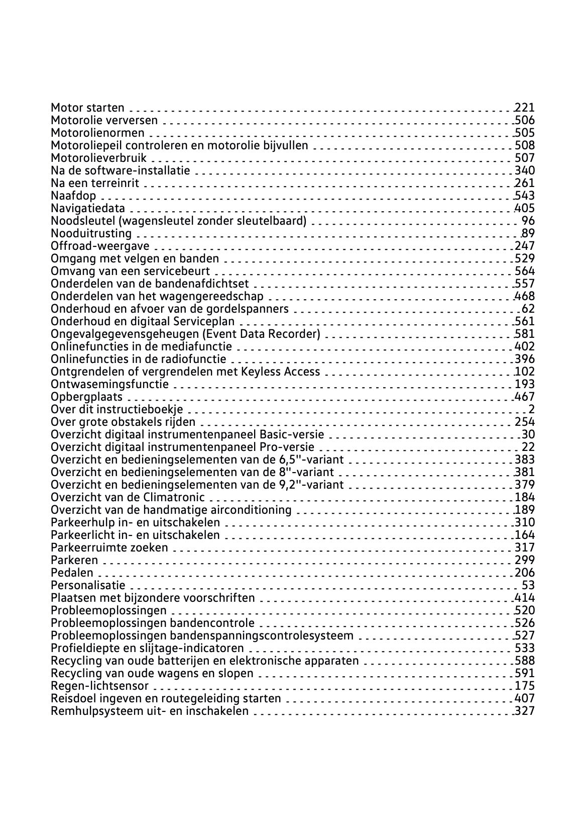 2021-2022 Volkswagen Tiguan Owner's Manual | Dutch