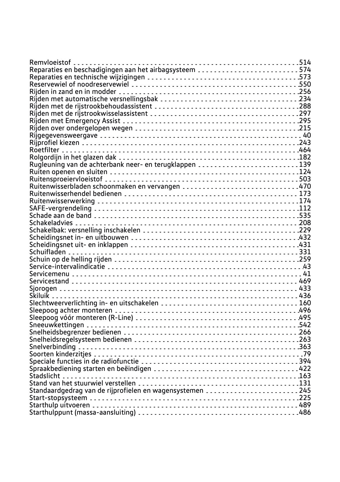 2021-2022 Volkswagen Tiguan Owner's Manual | Dutch