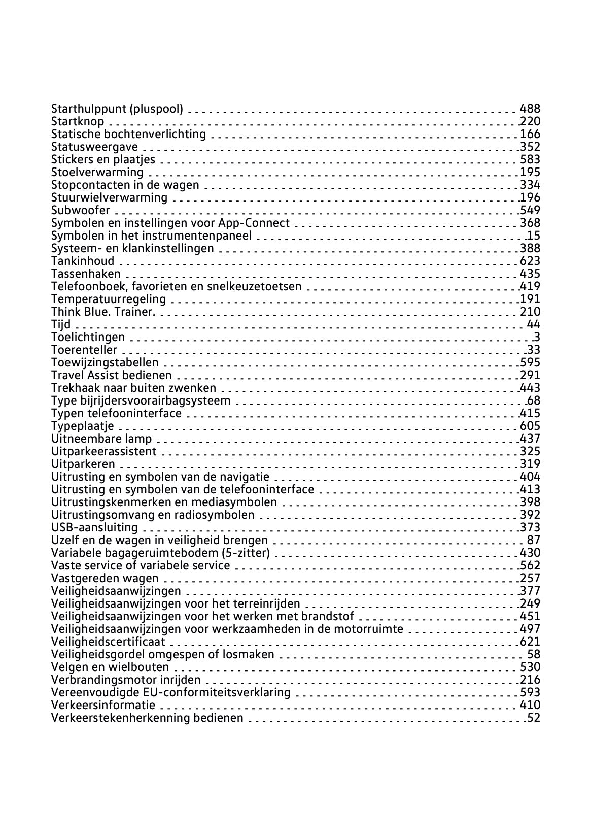 2021-2022 Volkswagen Tiguan Owner's Manual | Dutch