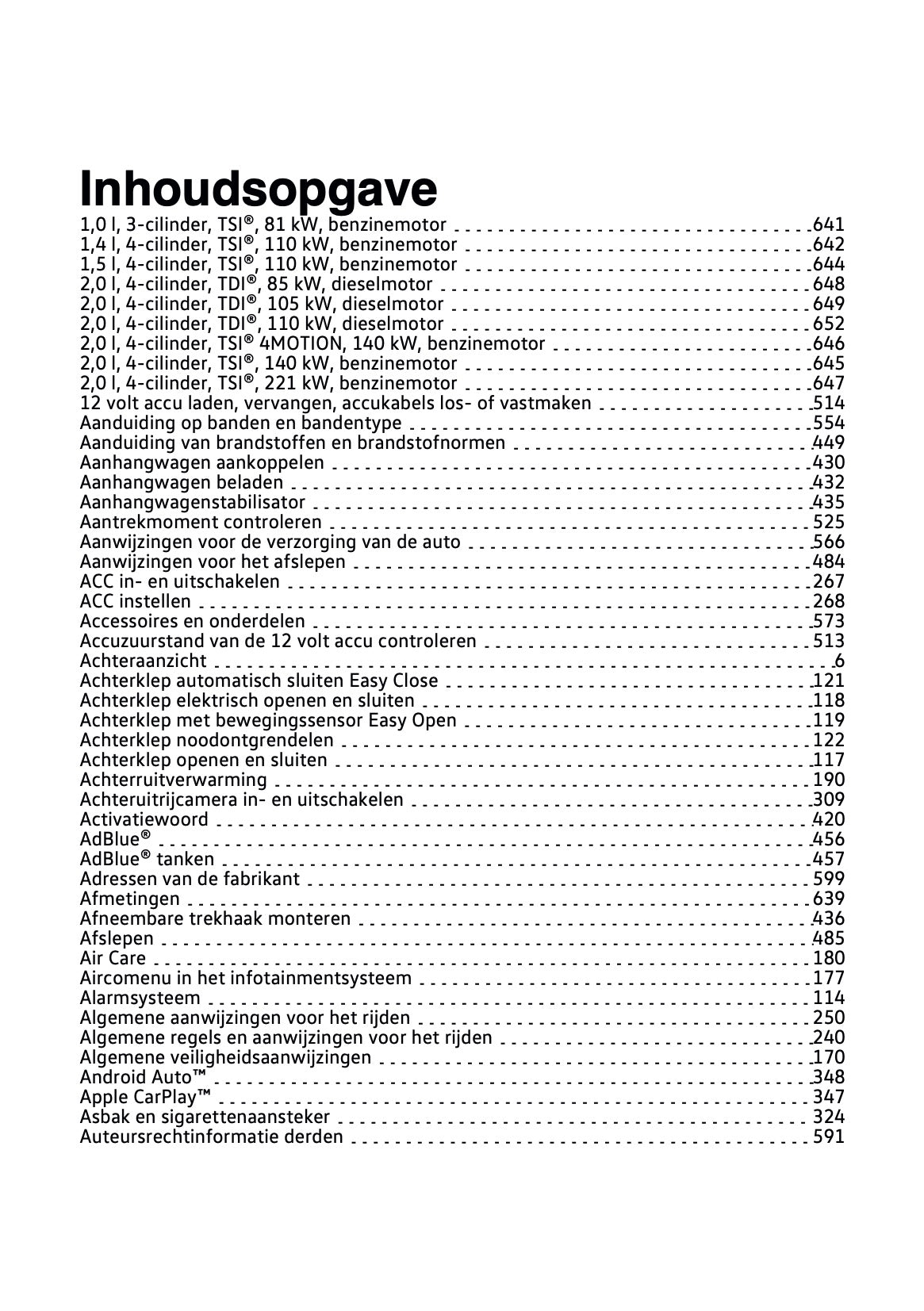 2023-2024 Volkswagen T-Roc Owner's Manual | Dutch