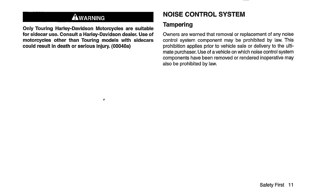2010 Harley Davidson Dyna Owner's Manual | English