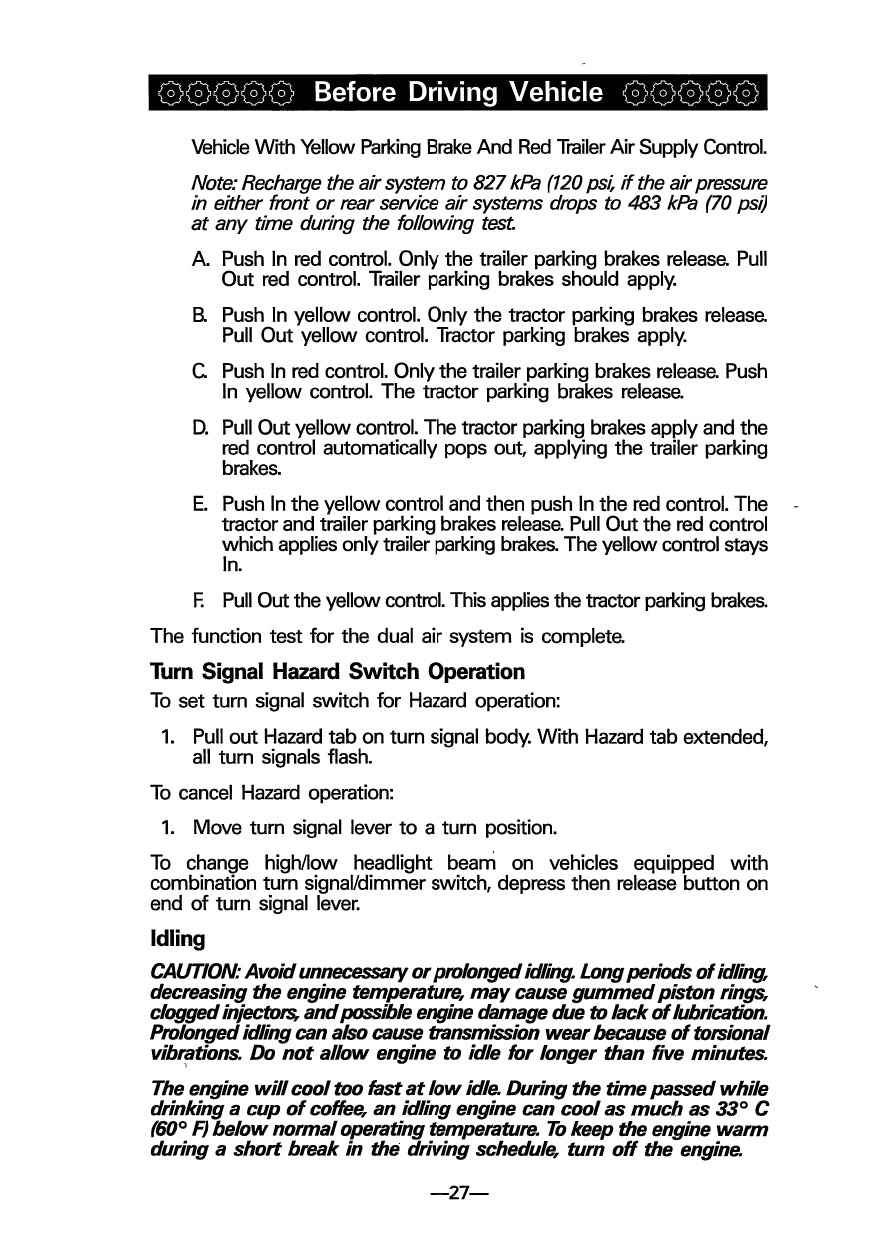 1980-1989 Kenworth Manuel du propriétaire | Anglais