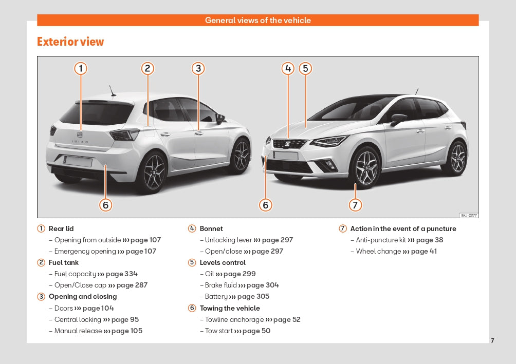 2020 Seat Ibiza Manuel du propriétaire | Anglais