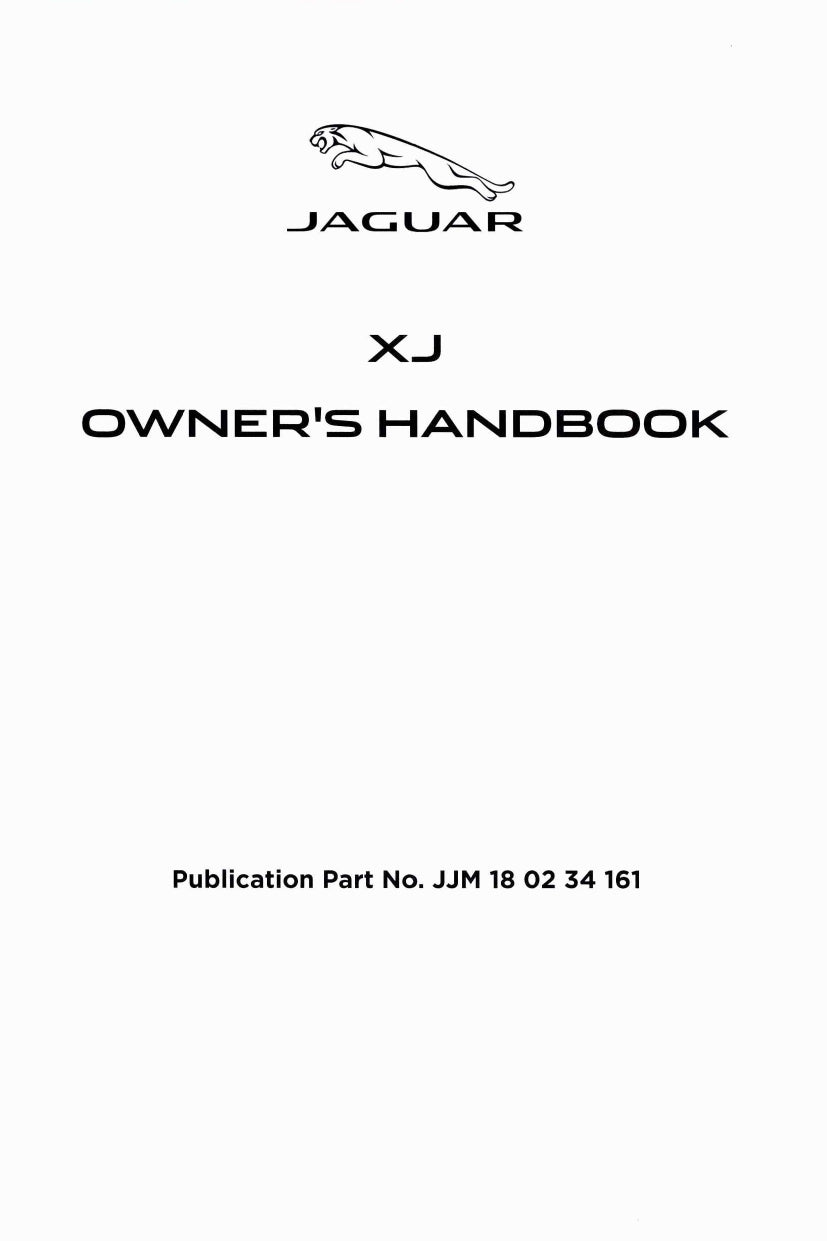 2016 Jaguar XJ Manuel du propriétaire | Anglais