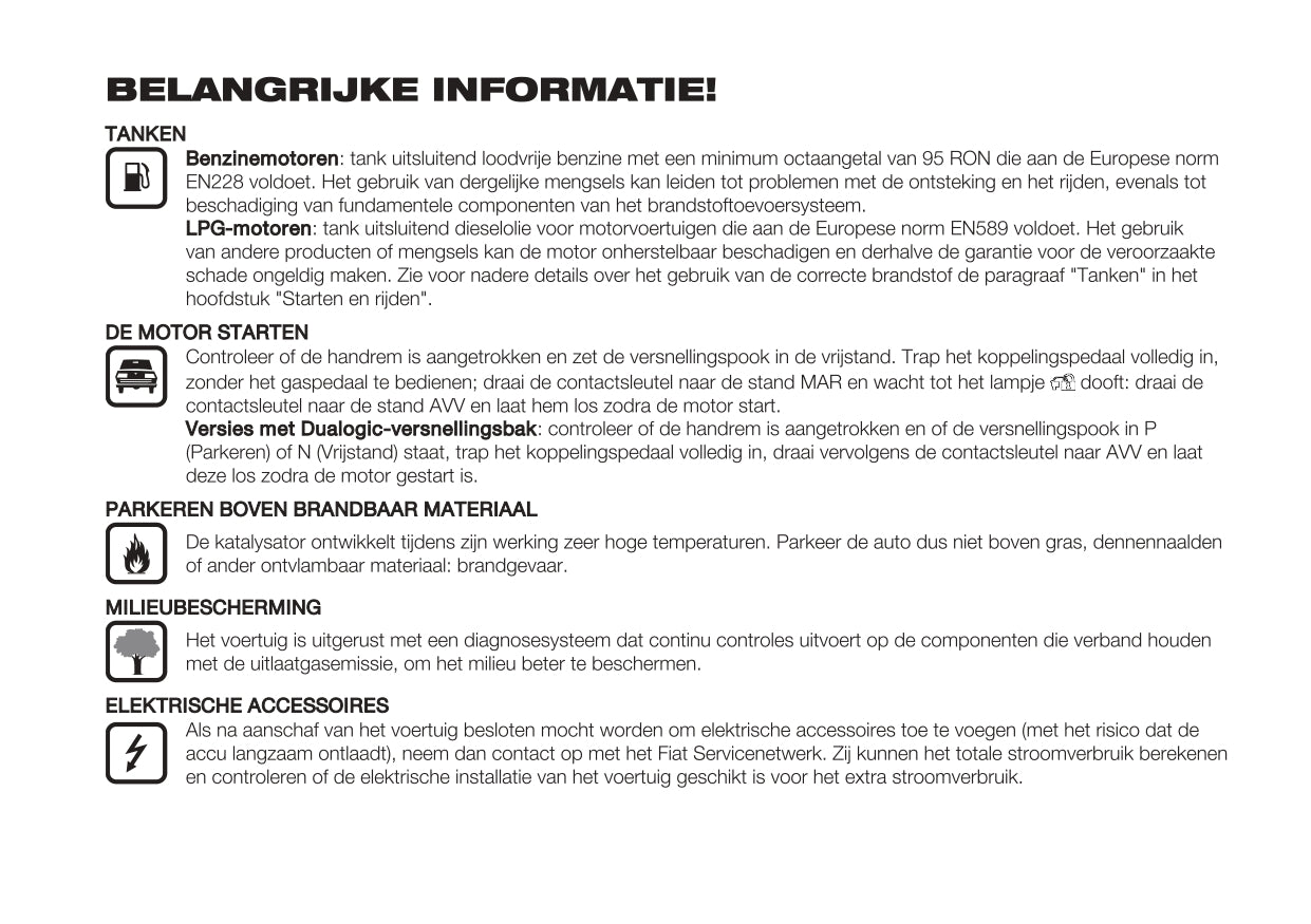 2023 Fiat 500/500C Owner's Manual | Dutch