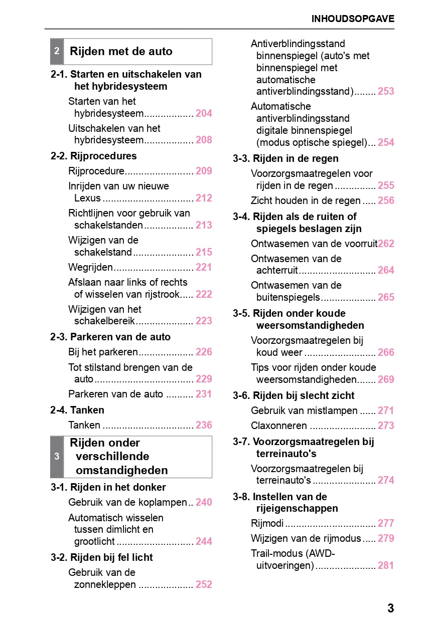 2023-2024 Lexus NX 450h+ Owner's Manual | Dutch