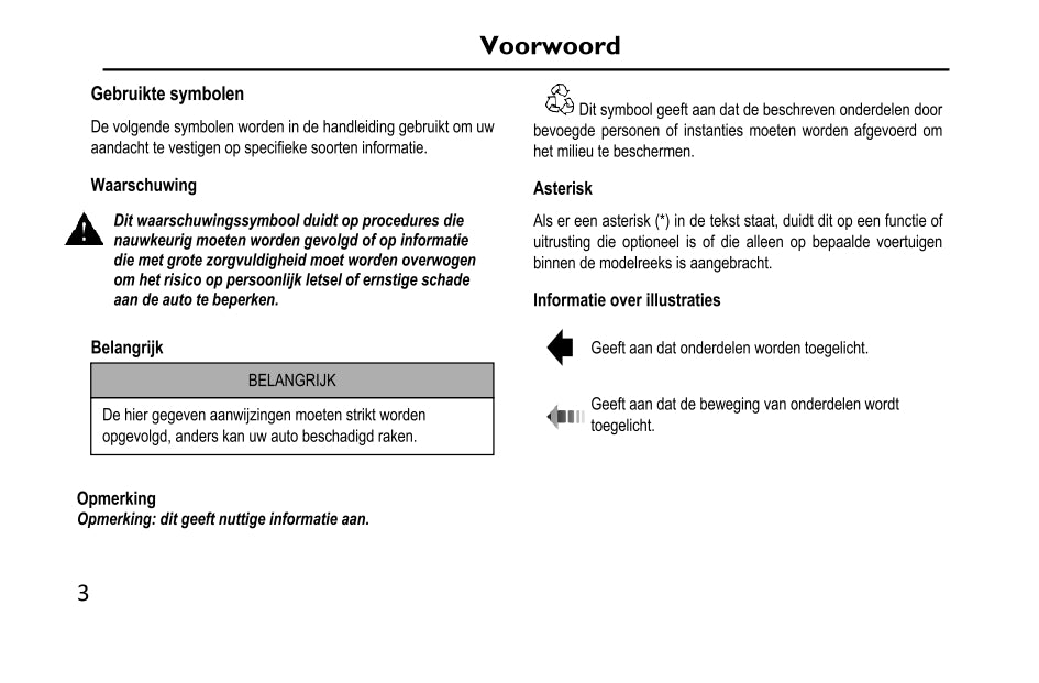 2020-2023 MG EHS PHEV Owner's Manual | Dutch