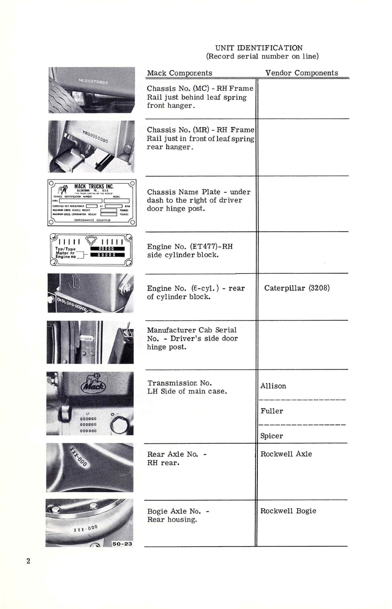 Mack MC/MR Owner's Manual | English