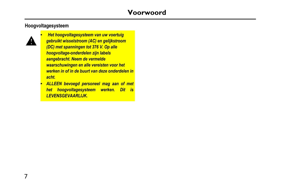 2020-2023 MG EHS PHEV Owner's Manual | Dutch