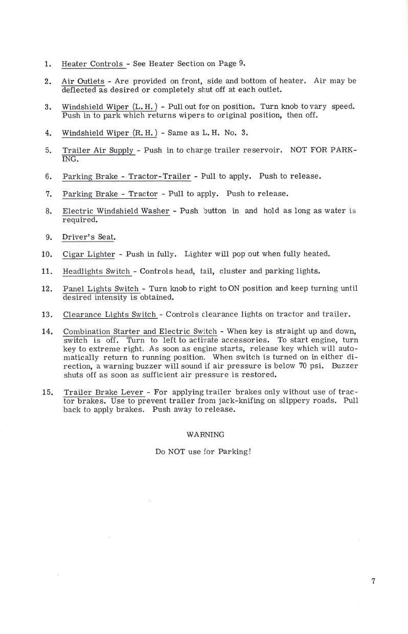 Mack MC/MR Owner's Manual | English