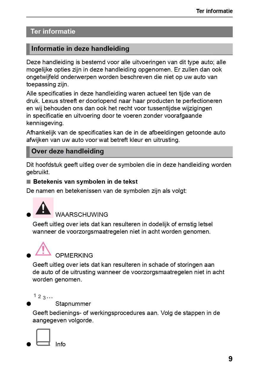 2023-2024 Lexus NX 450h+ Owner's Manual | Dutch