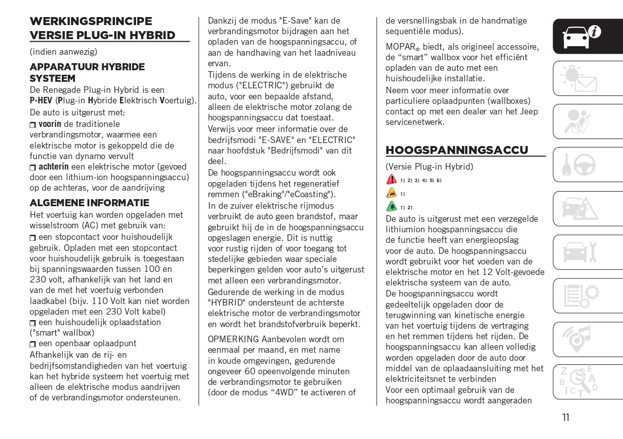 2023-2024 Jeep Renegade Owner's Manual | Dutch