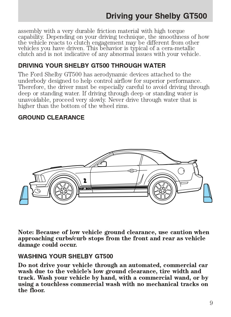 2007 Ford Shelby GT500 Manuel du propriétaire Supplement | Anglais