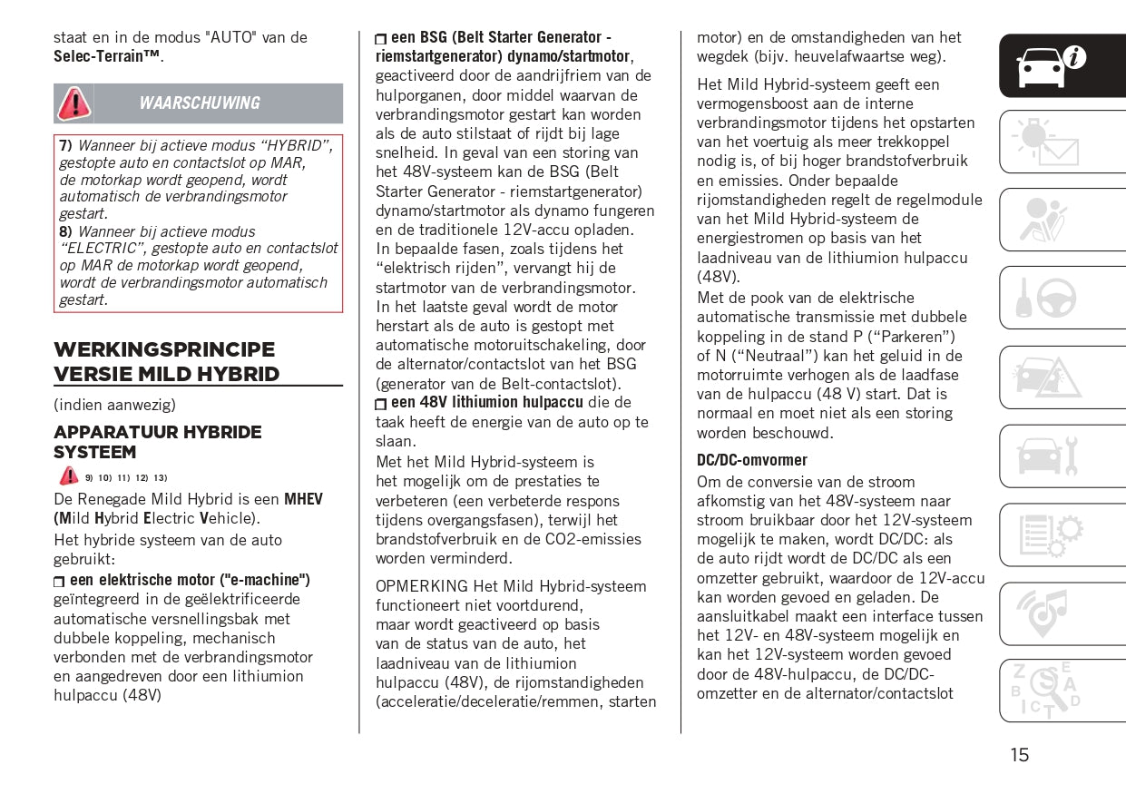 2023-2024 Jeep Renegade Owner's Manual | Dutch