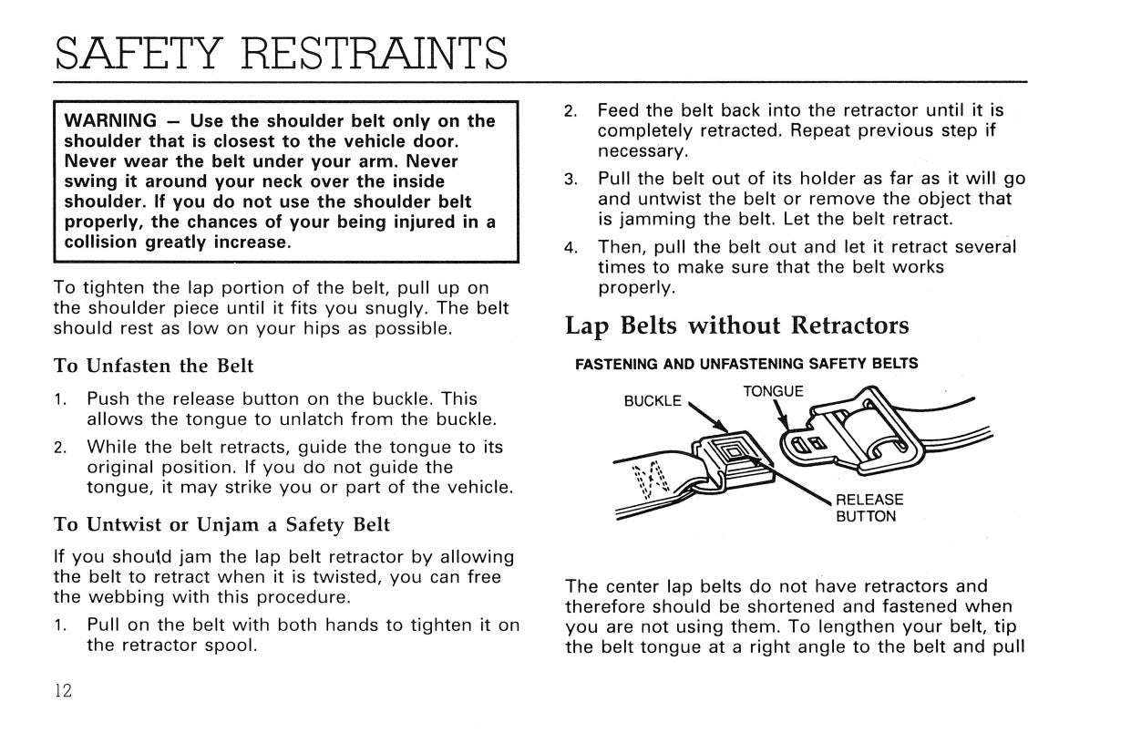 1992 Ford L-Series Owner's Manual | English