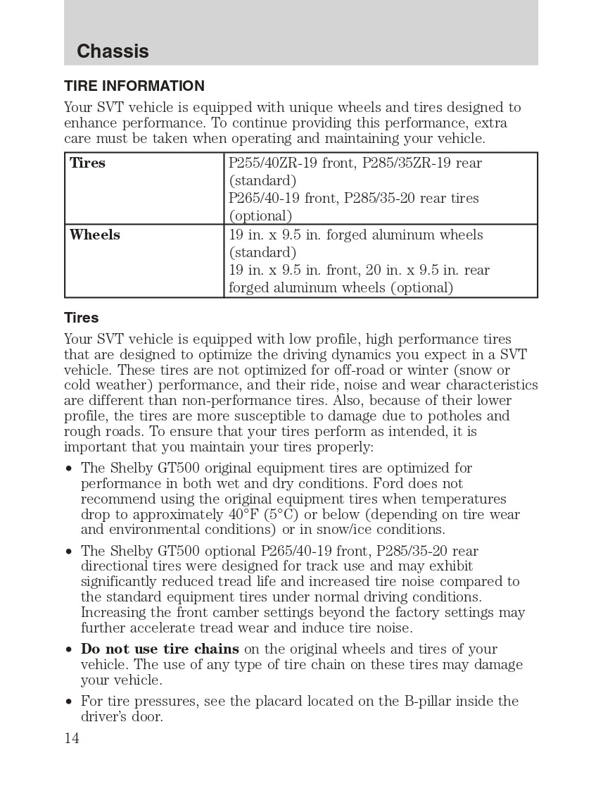 2011 Ford Shelby GT500 Supplement Manual | English