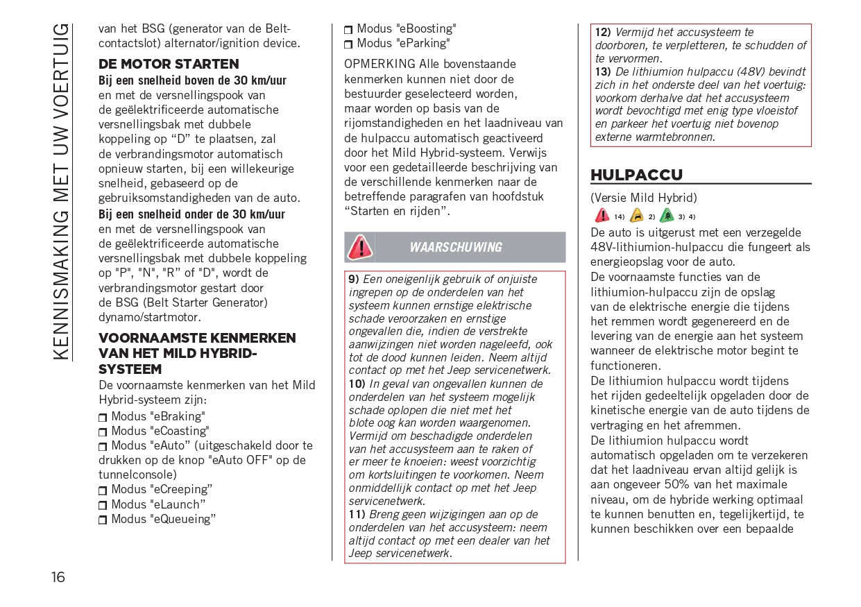 2023-2024 Jeep Renegade Owner's Manual | Dutch