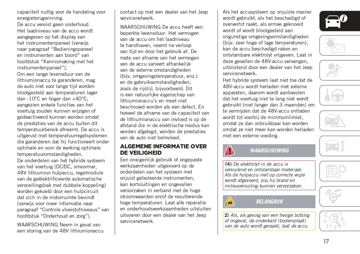 2023-2024 Jeep Renegade Owner's Manual | Dutch