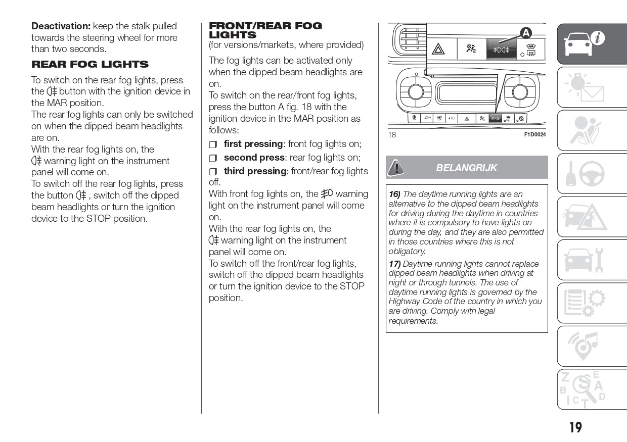 2018 Fiat Panda Owner's Manual | Dutch